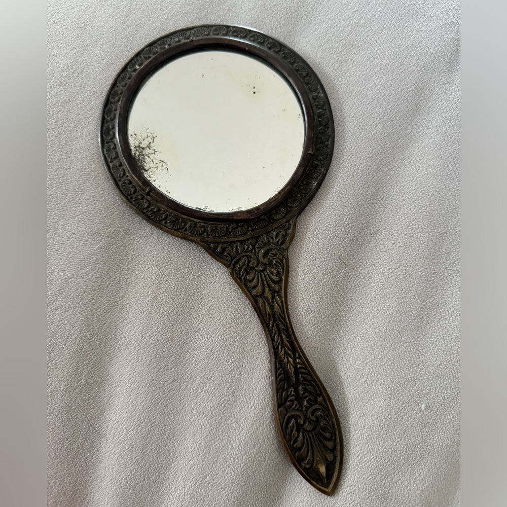 Vintage Hand Mirror with Ancient Greek Parthenon | Athenian Acropolis Mirror